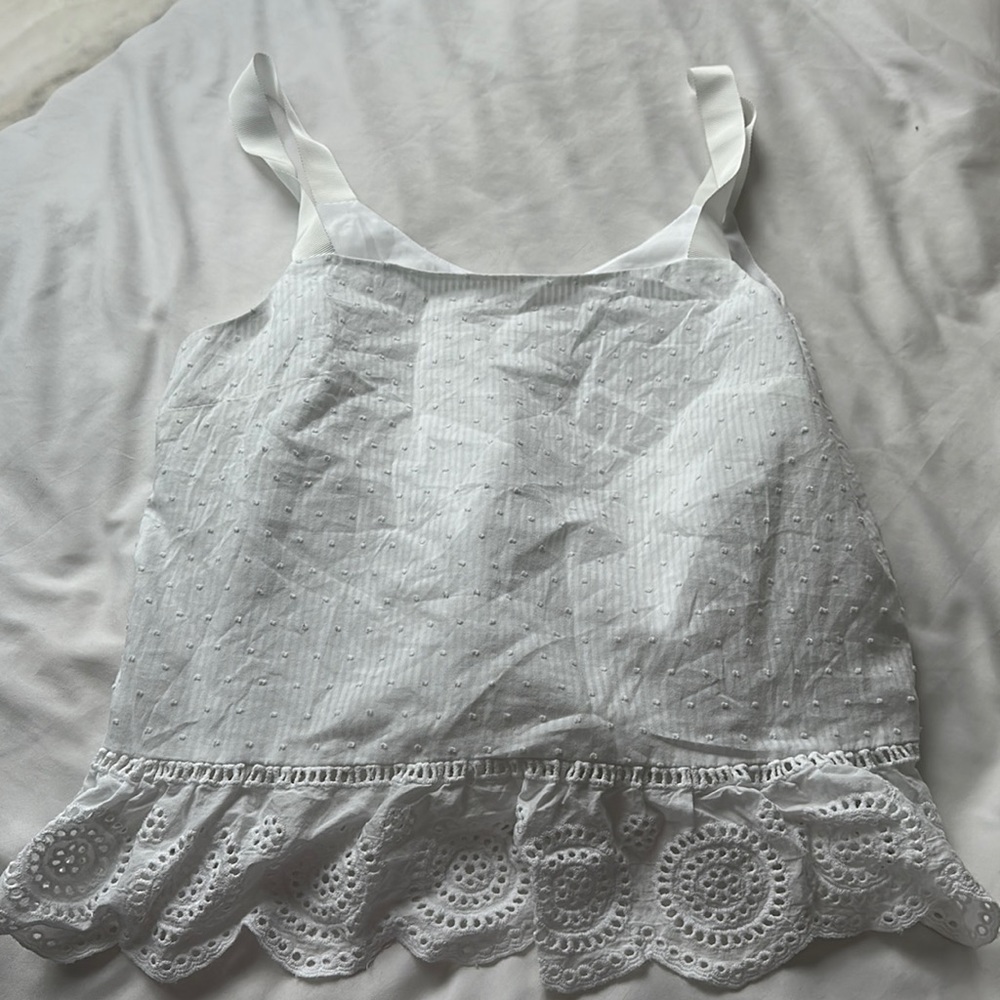 J.crew float white tank
